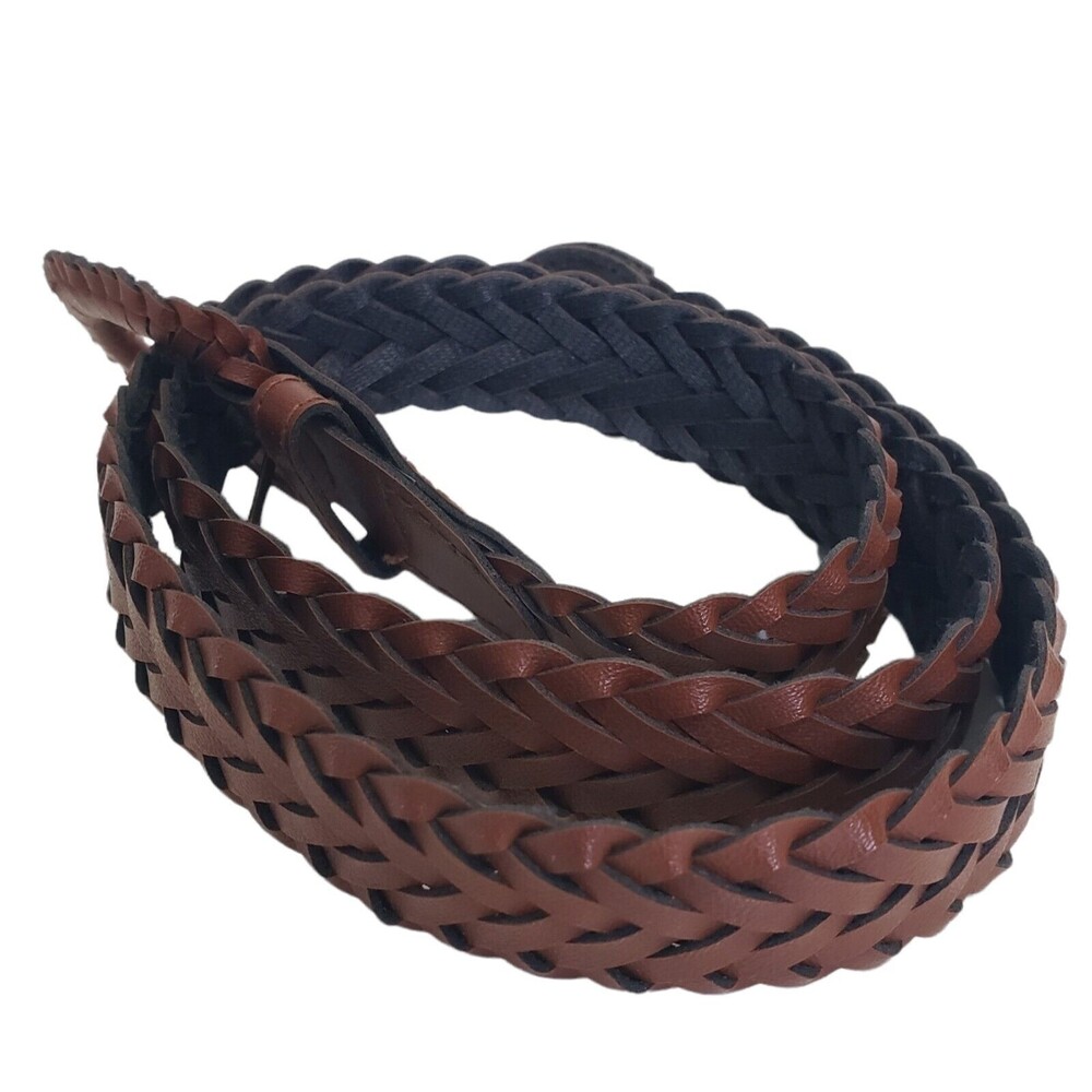 Brown Braided Belt Size Large Unbranded Size 12 Womens Mens Unisex